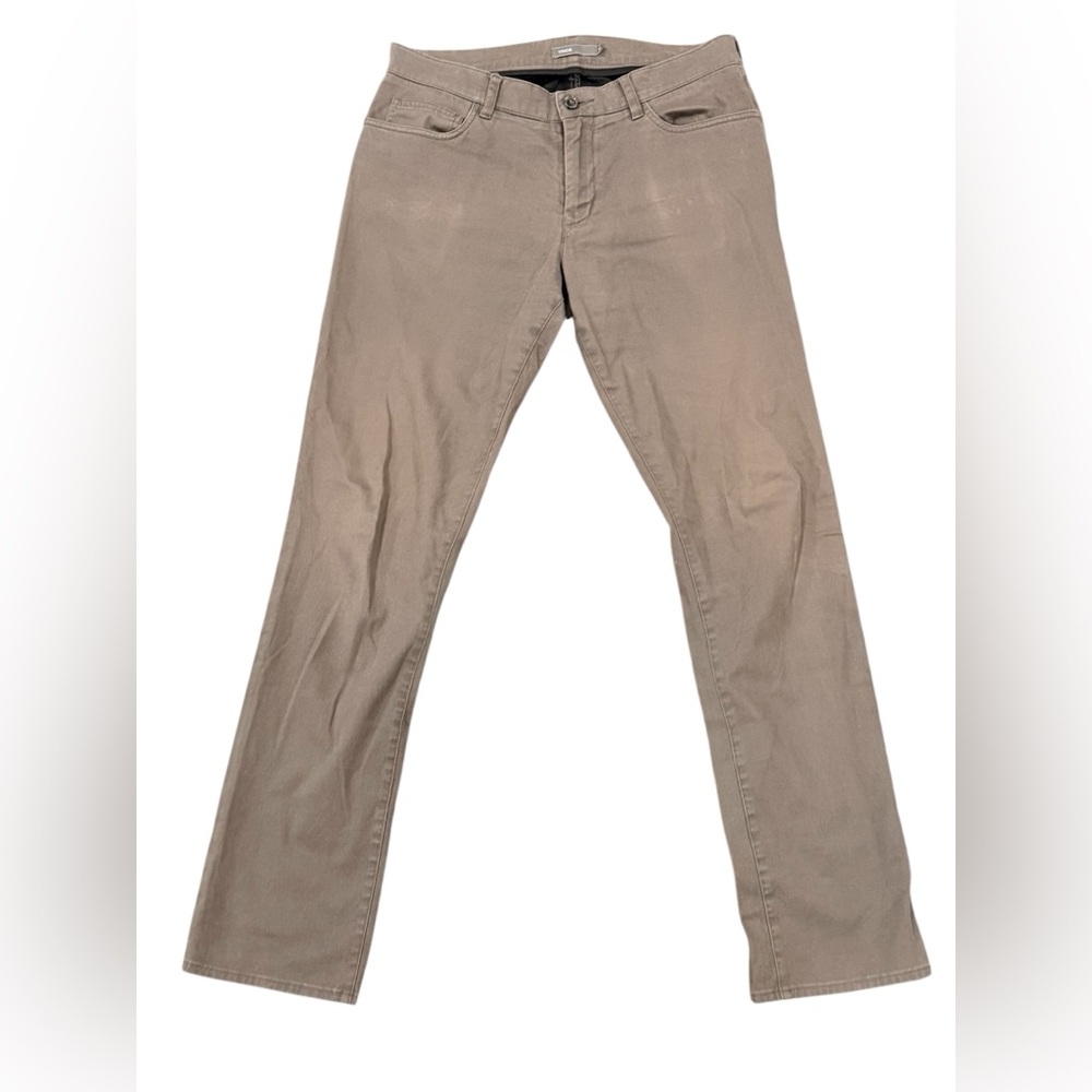 Mens Vince Dylan Slim 5-Pocket Stretch Cotton Pant in Frog Green 32x32